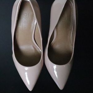 New ASOS pointed nude heel pumps